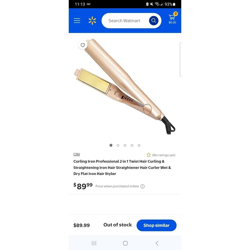 Curling Iron Professional 2 in 1 Twist Hair Curling & Straightening Iron